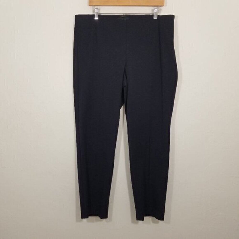 Talbots Black Stretch Ponte Slim Ankle Pants
